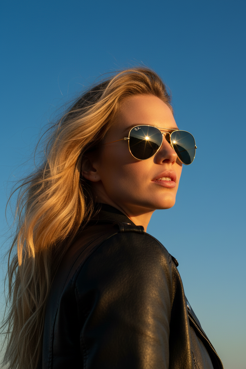 RAYBAN Aviador Green Gold Polarized -7005