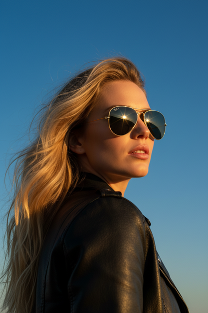 RAYBAN Aviador Green Gold Polarized -7005