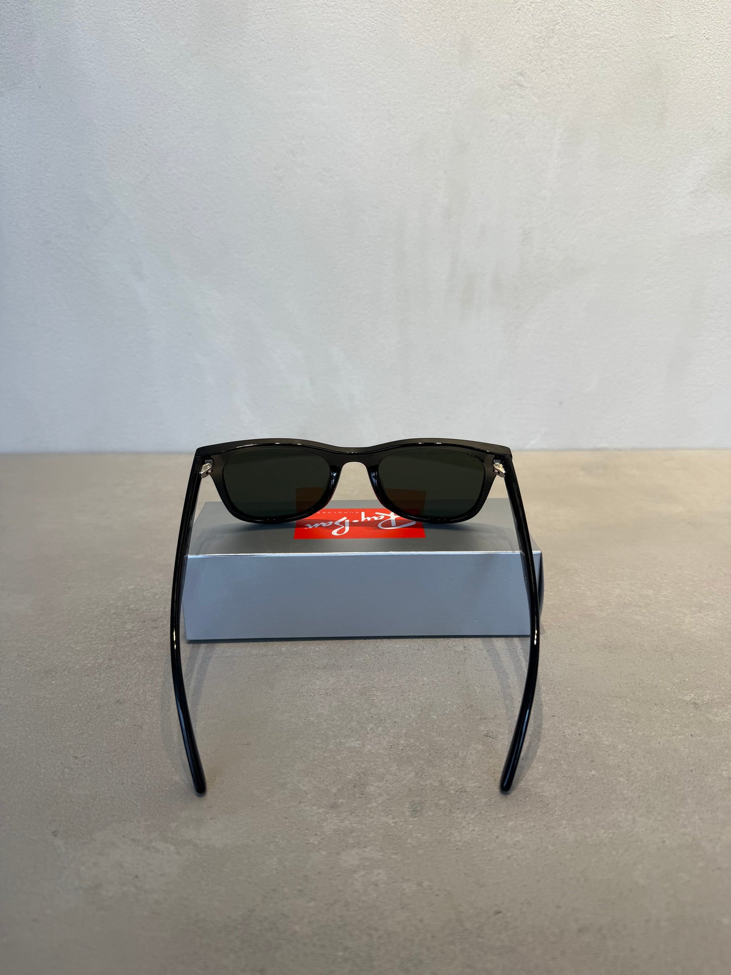 RAYBAN RB4420 Square Wayfarer Dark Green Polished Black - 7156