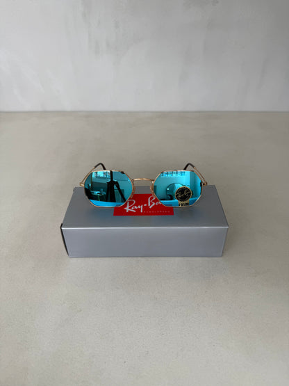 Octagonal Mirror Blue