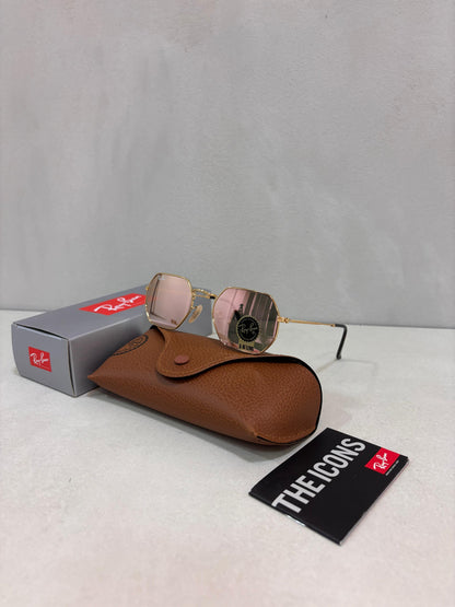 Octagonal Mirror Pink